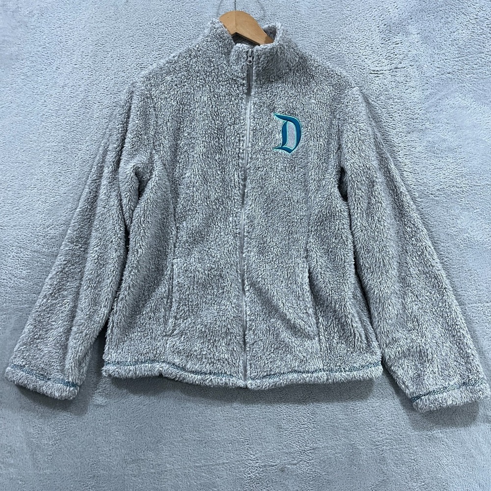 Disney Fleece‎ Jacket Adult Small Furry Sherpa Full Zip Embroidered